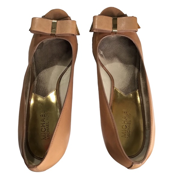 Michael Kors Leather “Meg Wedges” Espadrilles with Cute Leather Bows - Size 11 - Picture 9 of 11